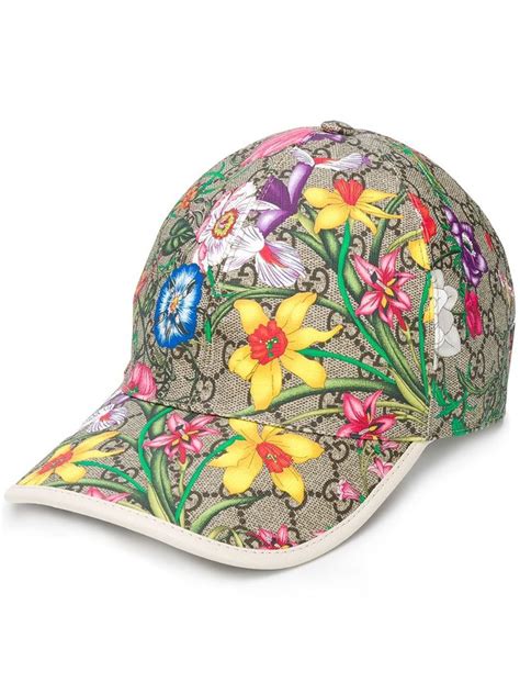 gucci flora cap|Gucci Online Exclusive GG Supreme Flora baseball hat.